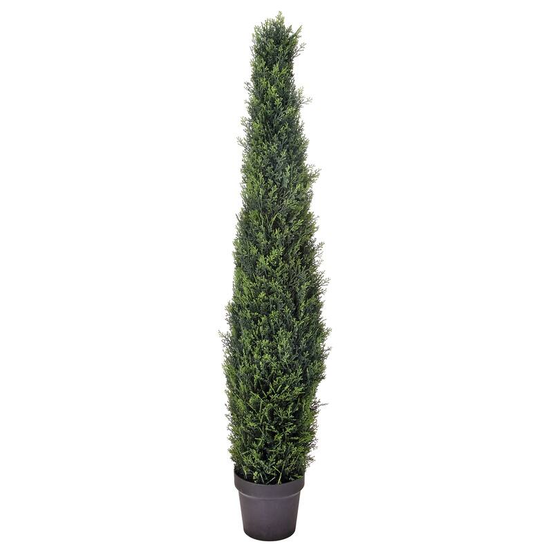 Potted Plastic Uv Treat Cypress Cone Topiary 48" Bed Bath & Beyond